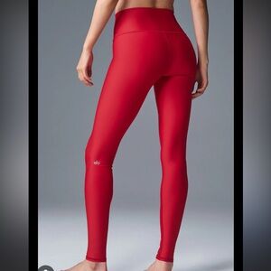 ALO Yoga Airlift 7/8 Red Leggings